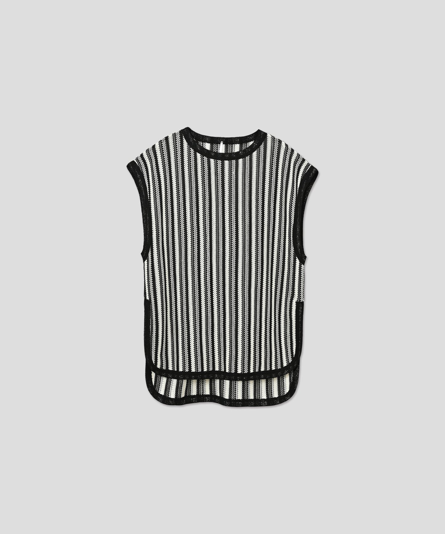 STRIPE OPEN WORK TOPS / WHT25HBL4072