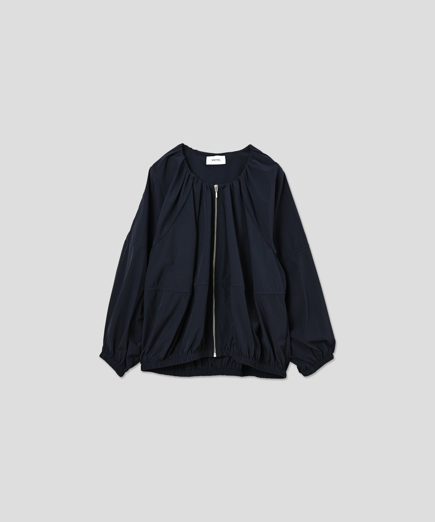 NO COLLAR GATHER BLOUSON / WHT25HJK4039