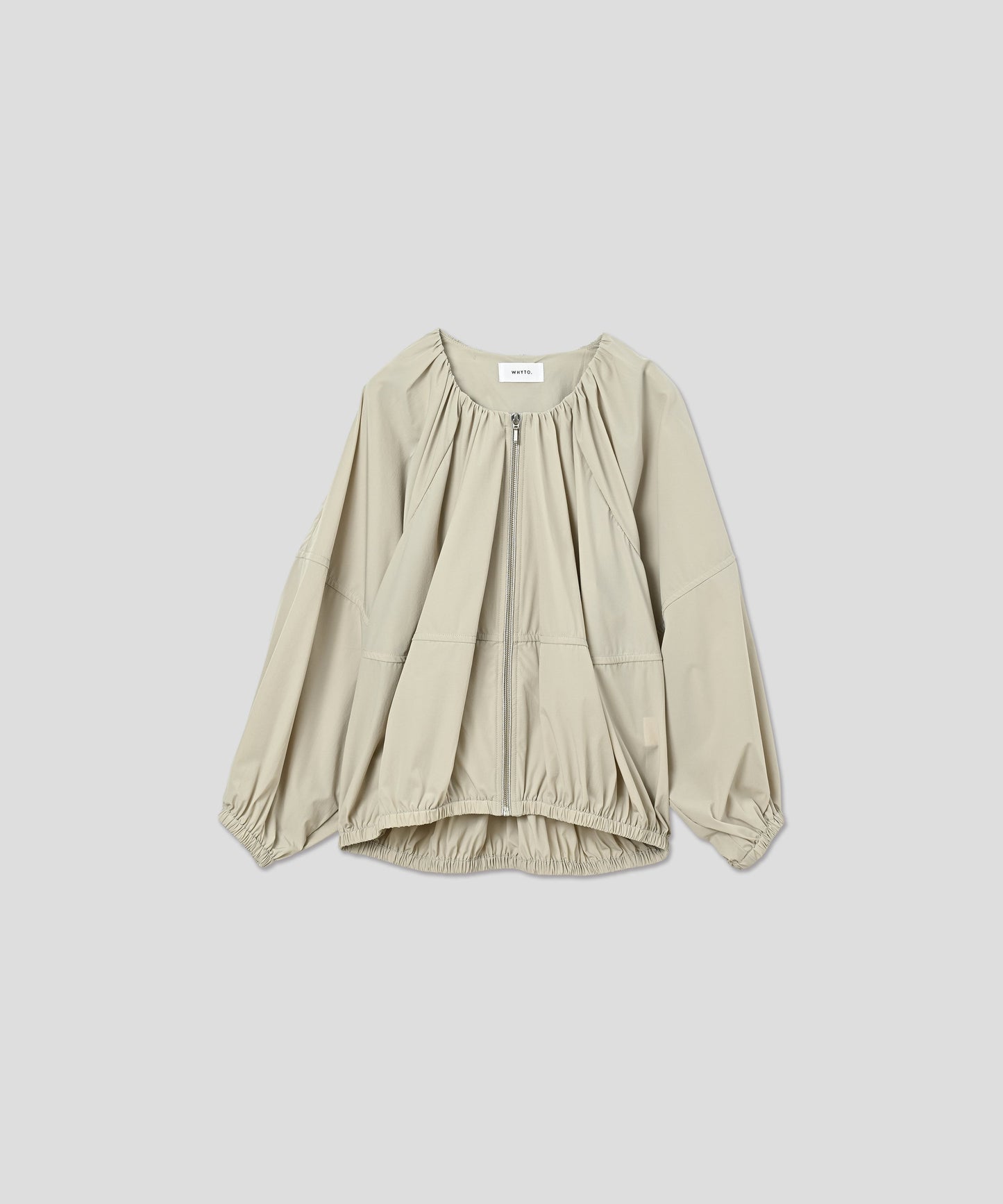 NO COLLAR GATHER BLOUSON / WHT25HJK4039
