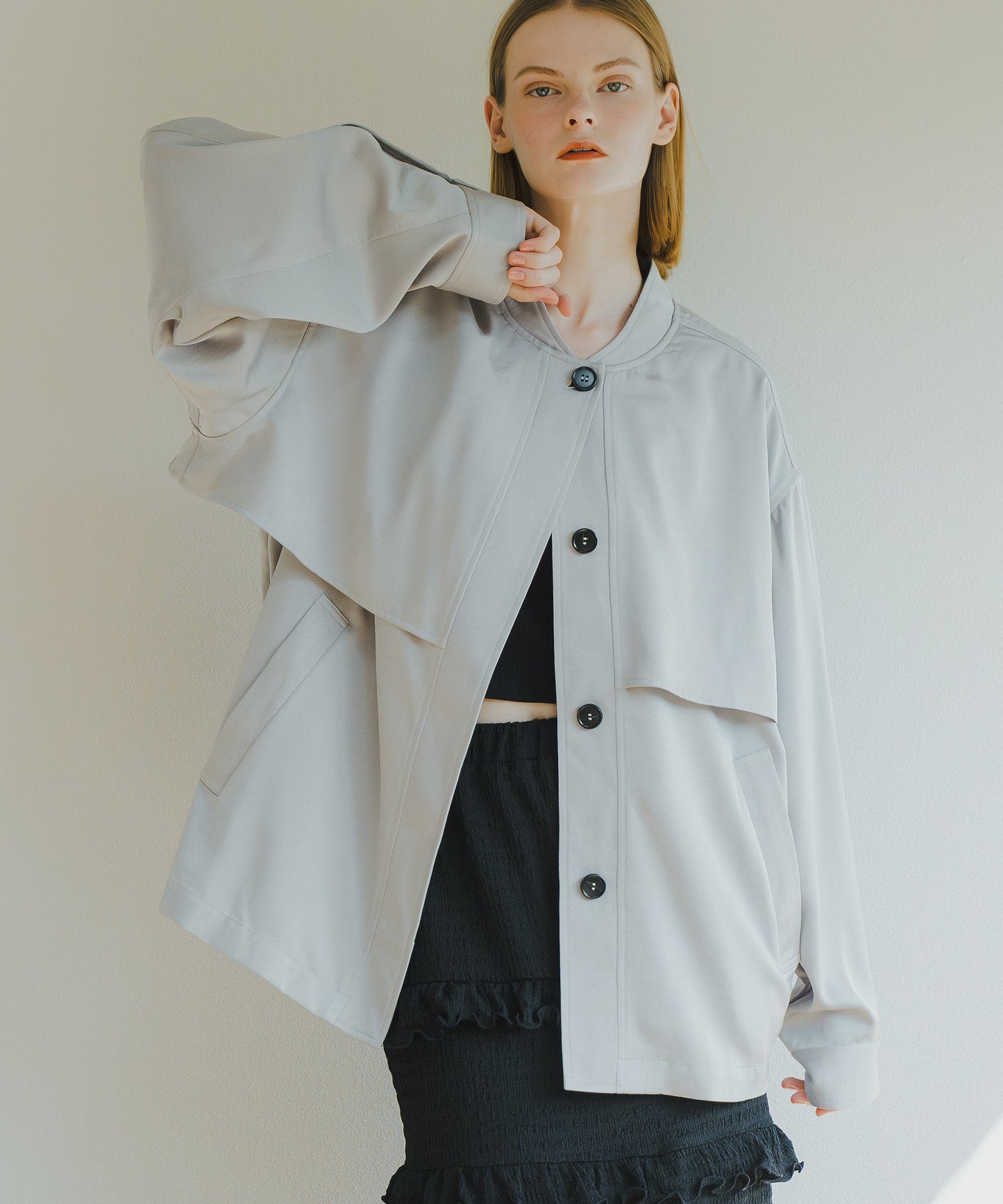 LAYERED BLOUSON / WHT25HJK4041