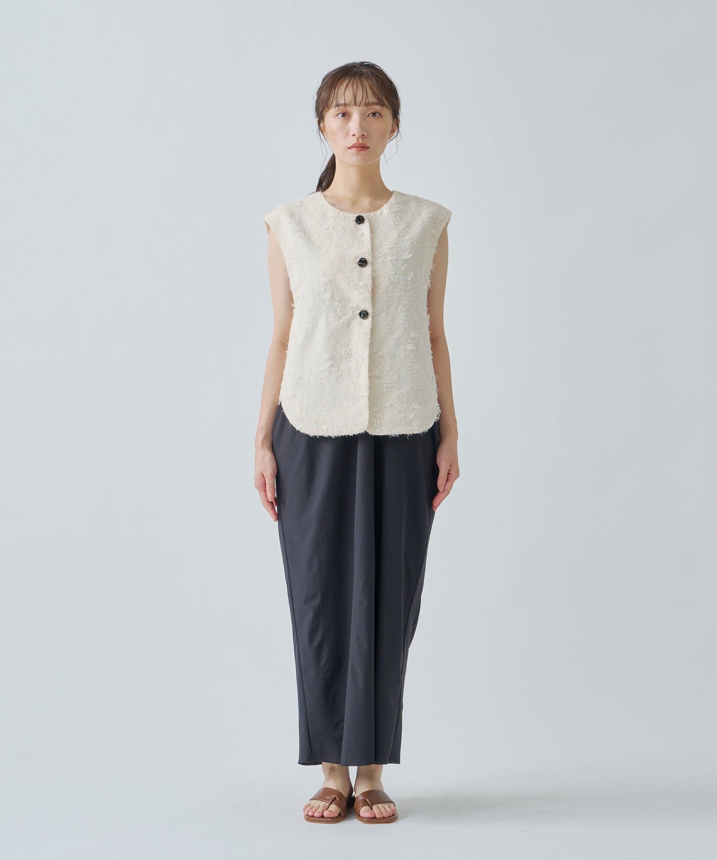 JACQUARD VEST / WHT25HJK4042
