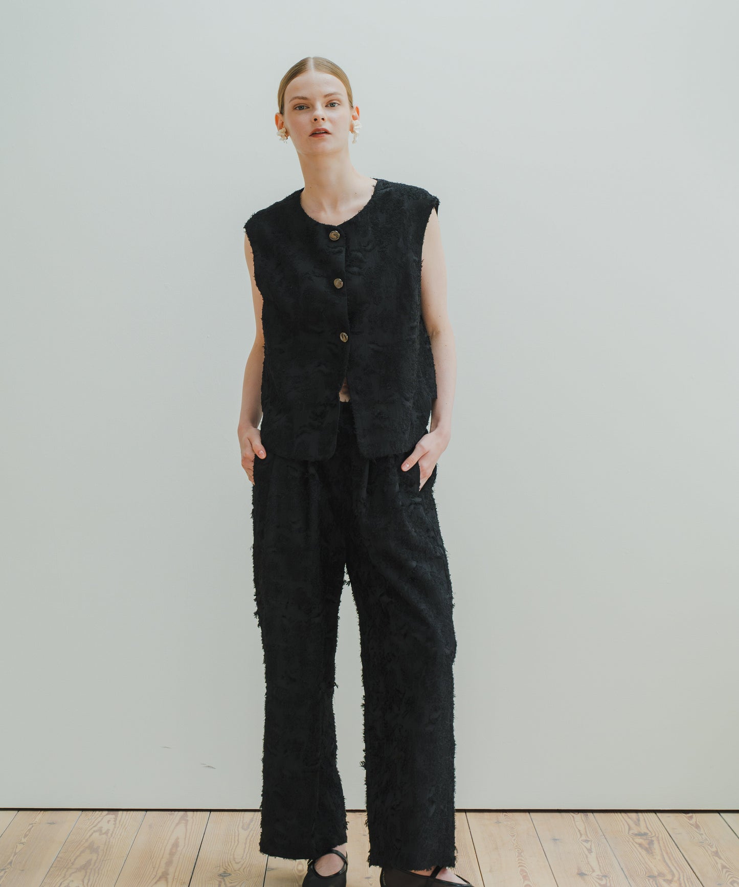 JACQUARD VEST / WHT25HJK4042