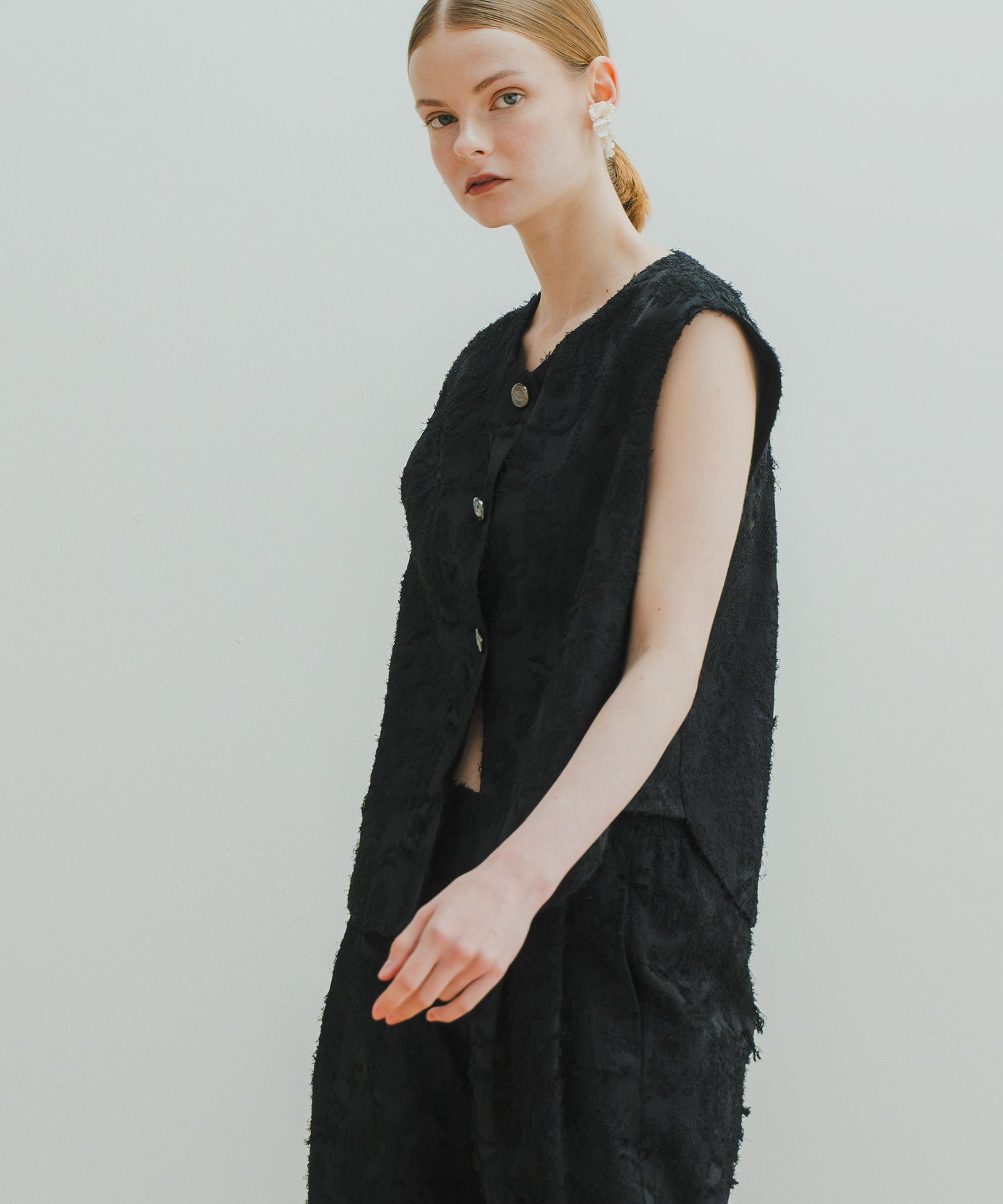 JACQUARD VEST / WHT25HJK4042