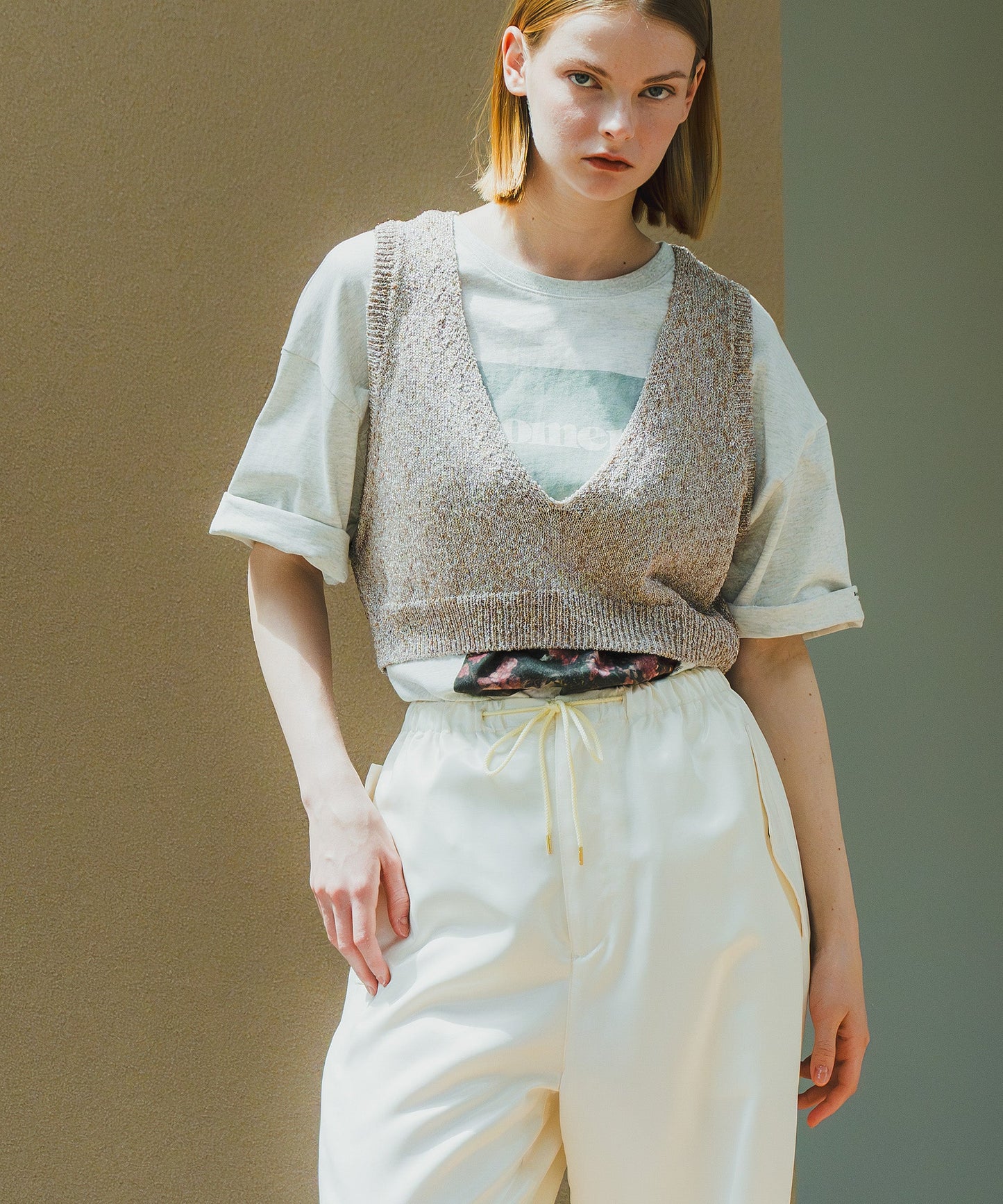 GLITTER KNIT BUSTIER / WHT25HKN4032