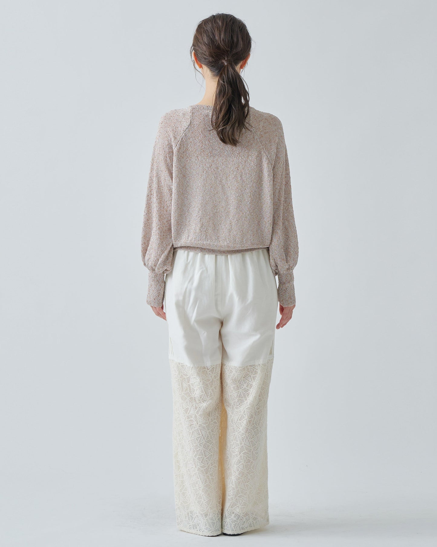 GLITTER KNIT CARDIGAN / WHT25HKN4033
