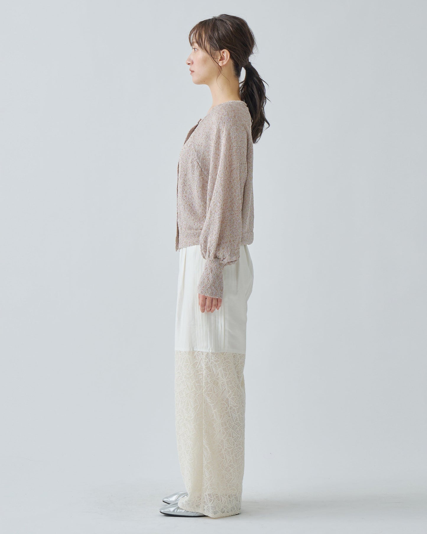 GLITTER KNIT CARDIGAN / WHT25HKN4033