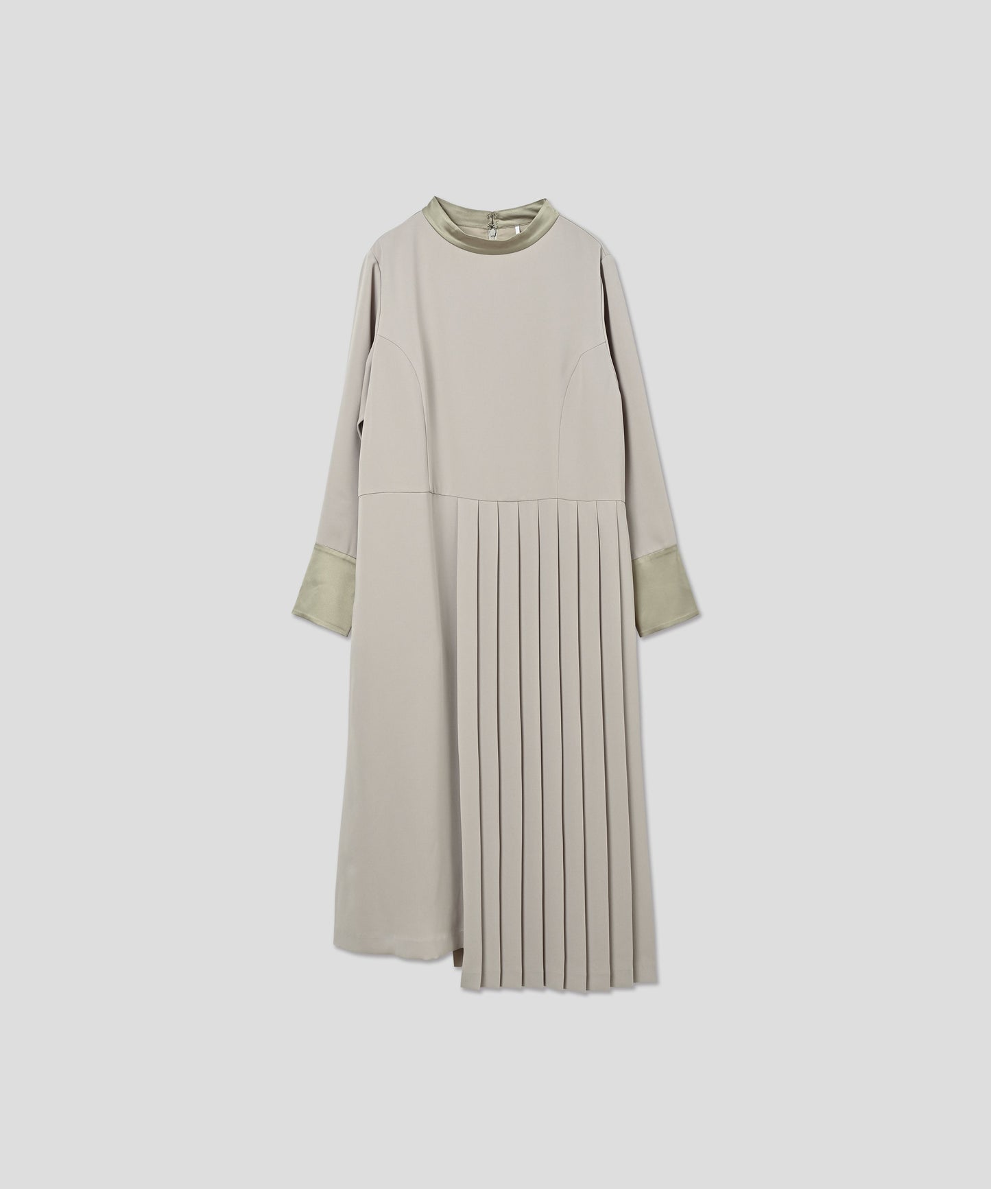 ASYMMETRY PLEATS DRESS / WHT25HOP4060