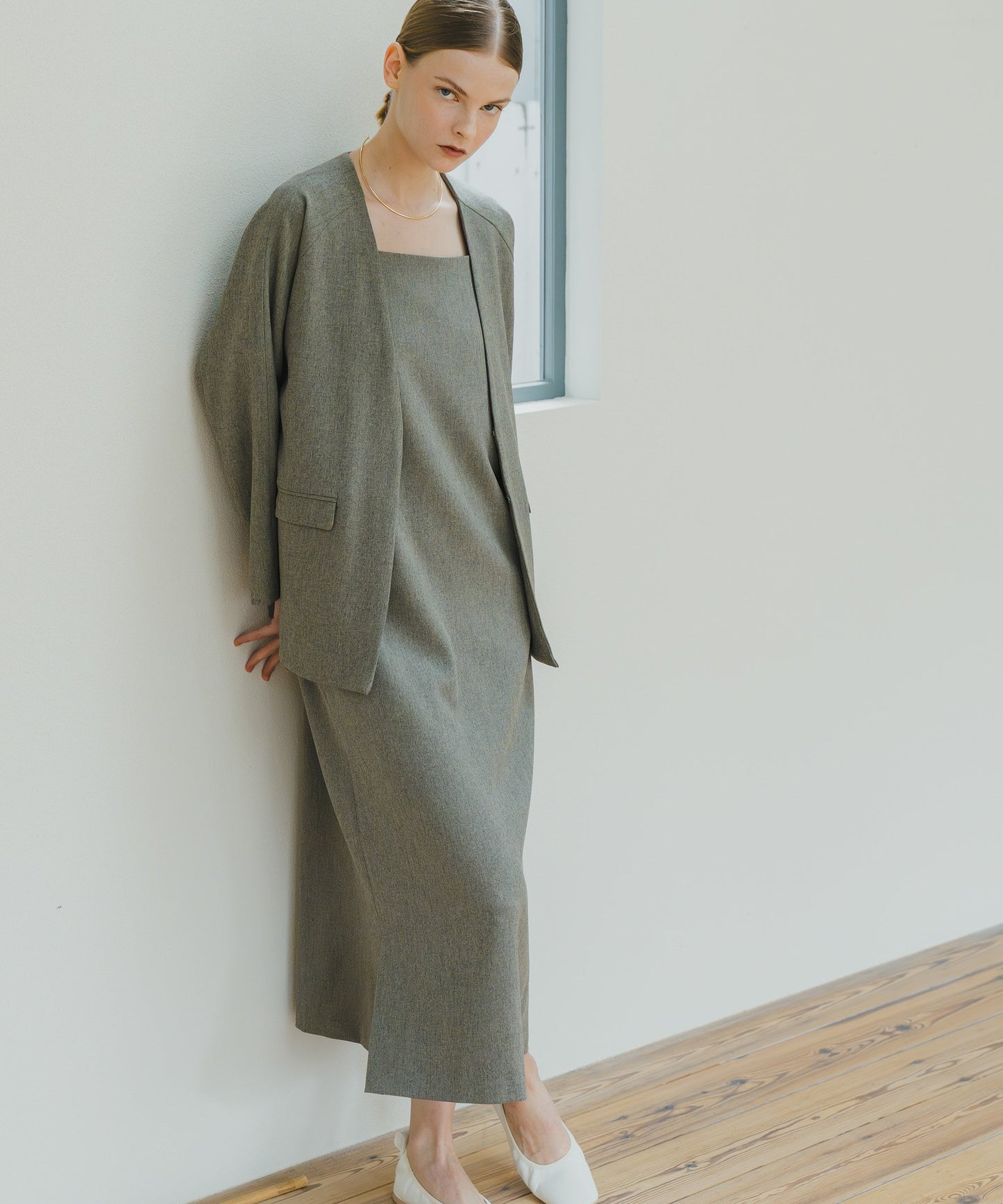 2WAY I LINE DRESS / WHT25HOP4063
