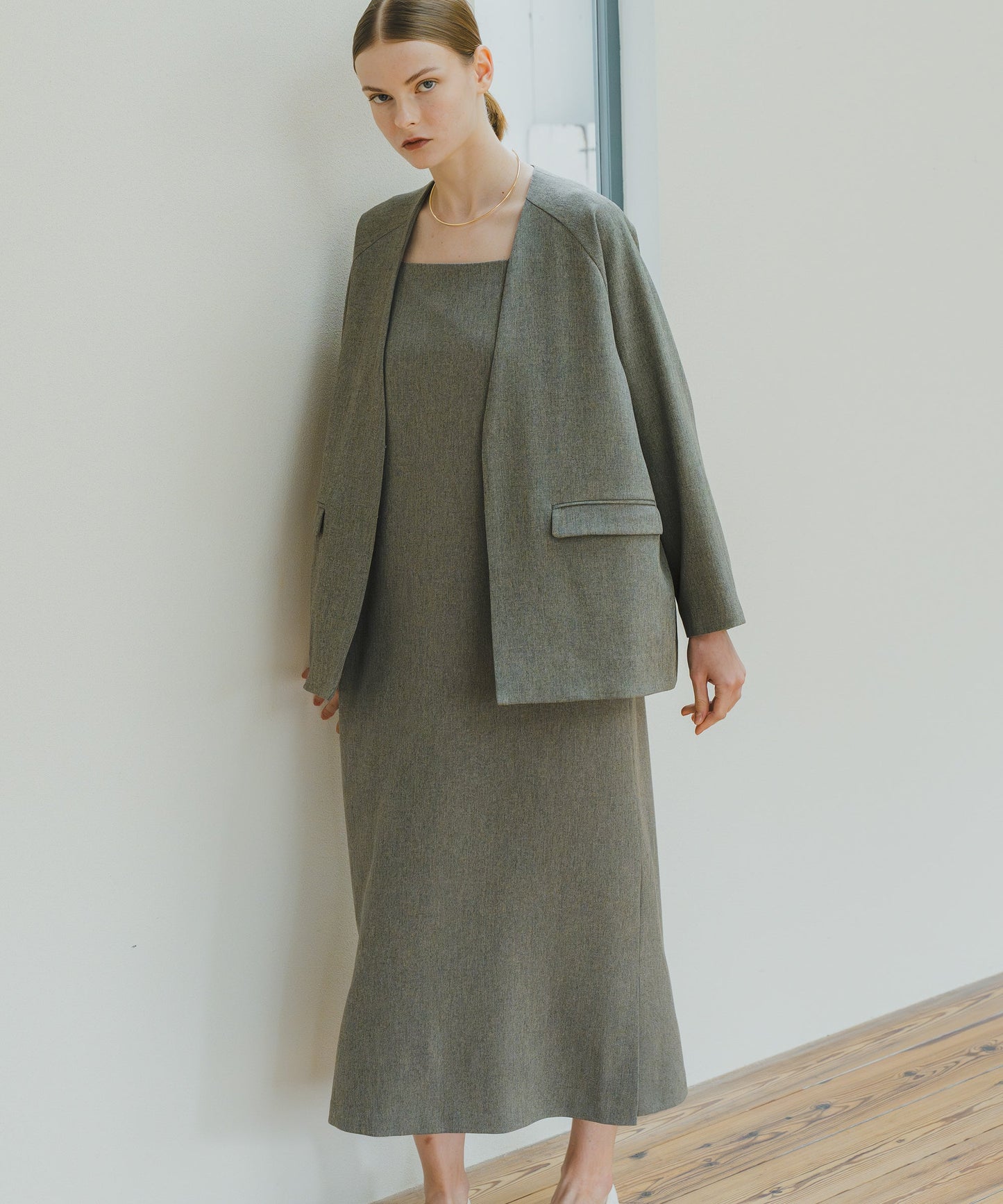 2WAY I LINE DRESS / WHT25HOP4063