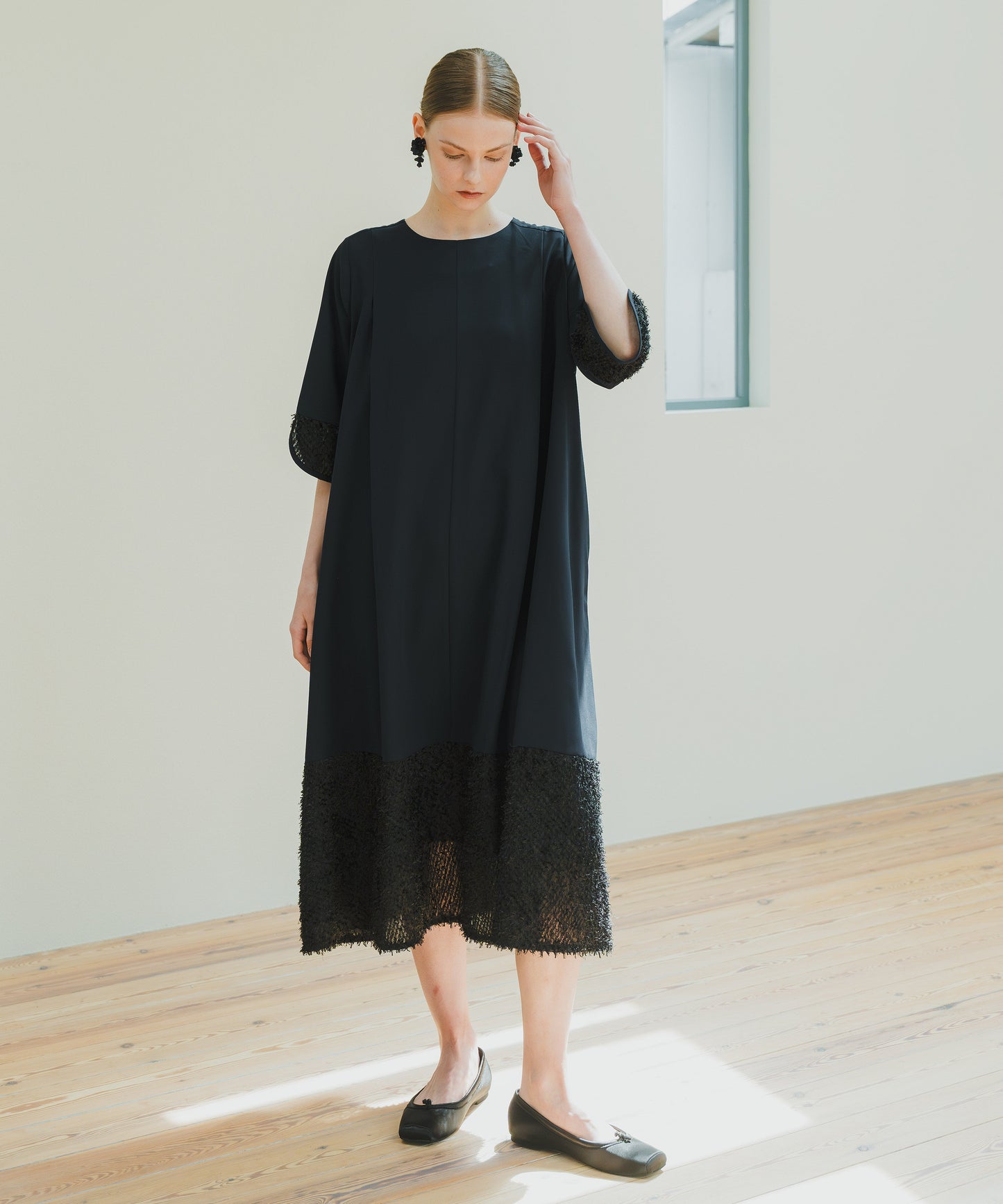 JACQUARD COMBINAISON DRESS / WHT25HOP4066