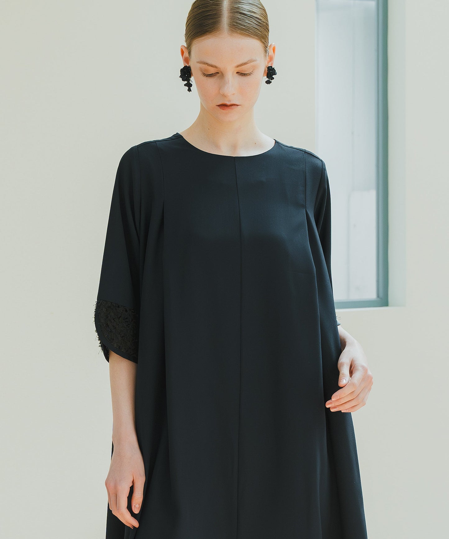 JACQUARD COMBINAISON DRESS / WHT25HOP4066