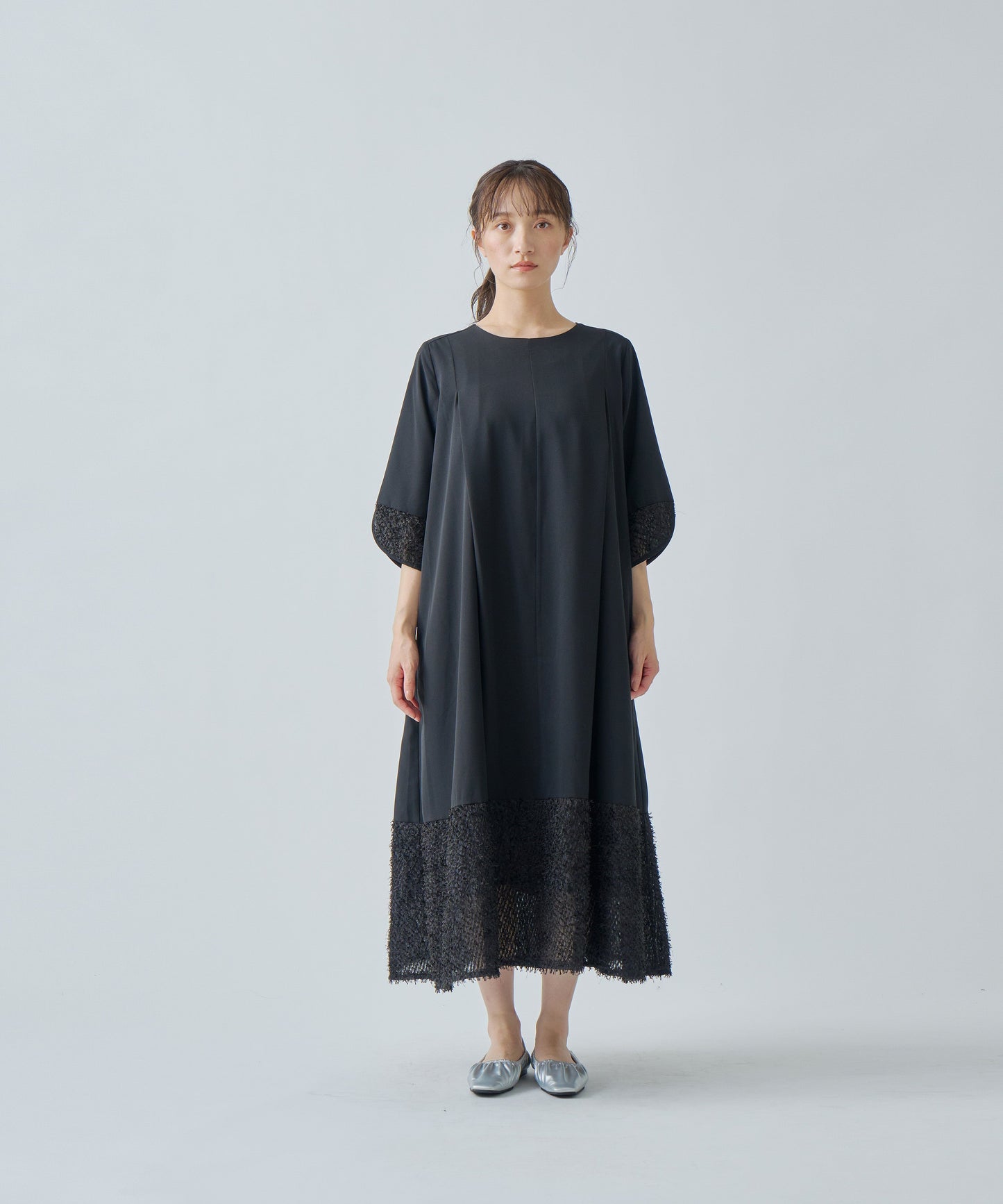 JACQUARD COMBINAISON DRESS / WHT25HOP4066