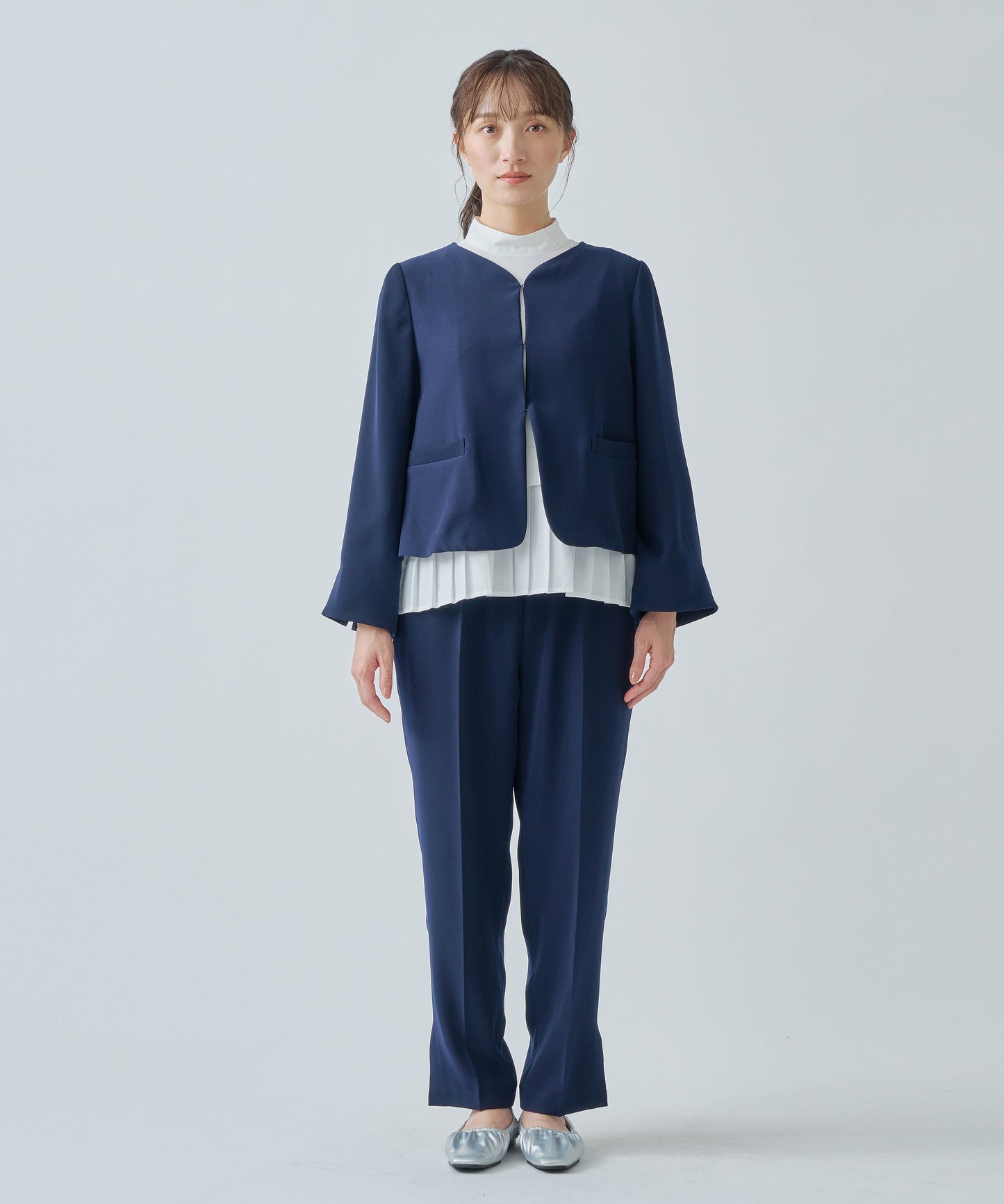 SIDE SLIT SLACKS / WHT25HPT4045