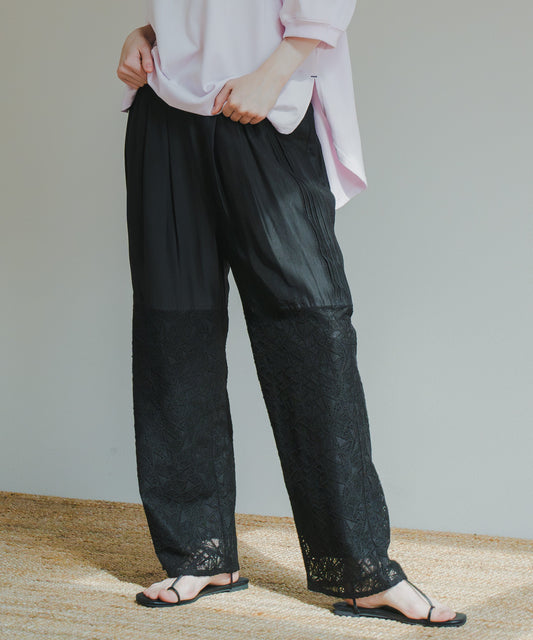 LACE COMBINATION PANTS / WHT25HPT4046