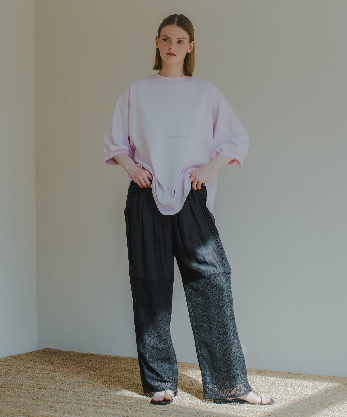 LACE COMBINATION PANTS / WHT25HPT4046