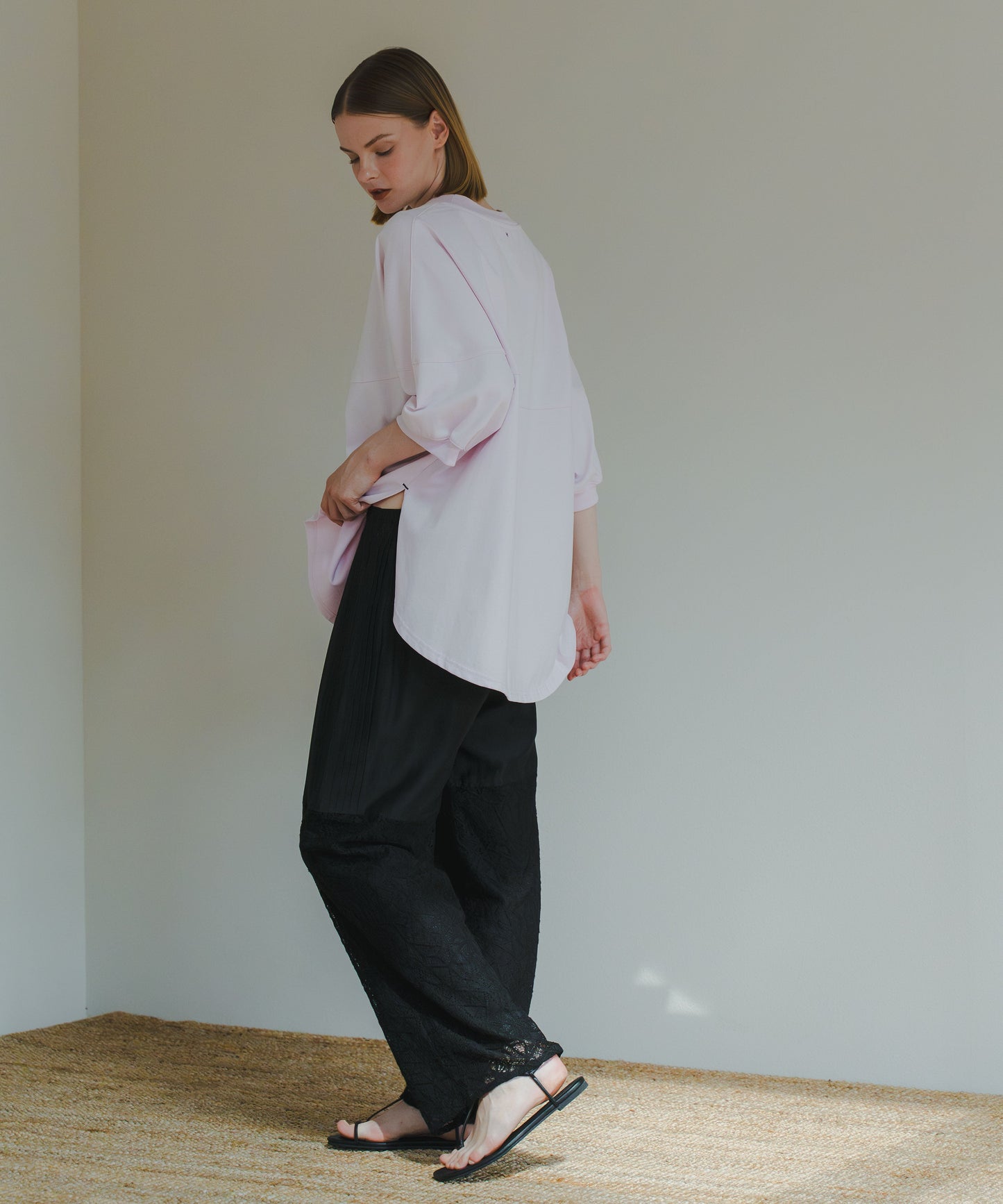 LACE COMBINATION PANTS / WHT25HPT4046