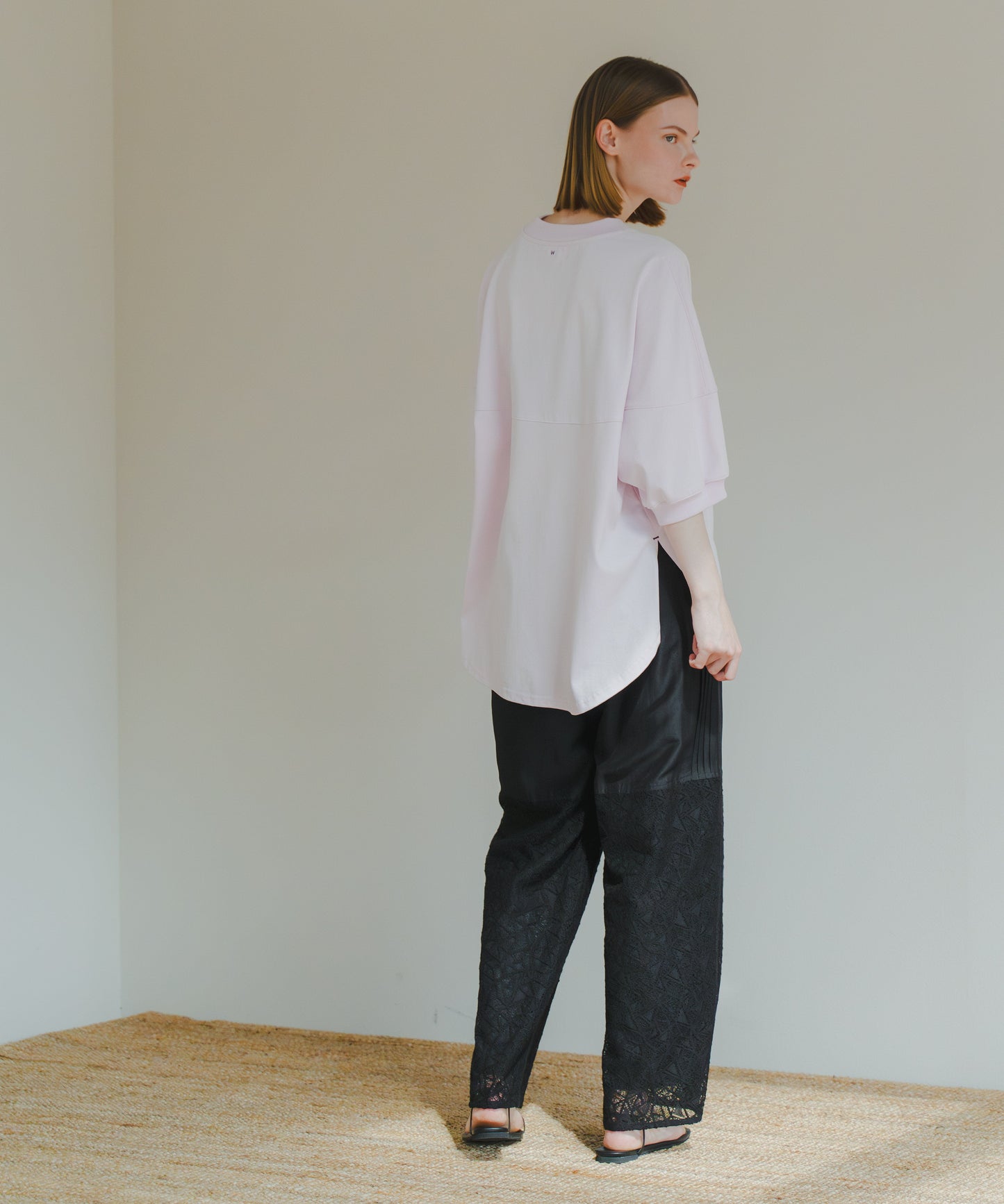 LACE COMBINATION PANTS / WHT25HPT4046