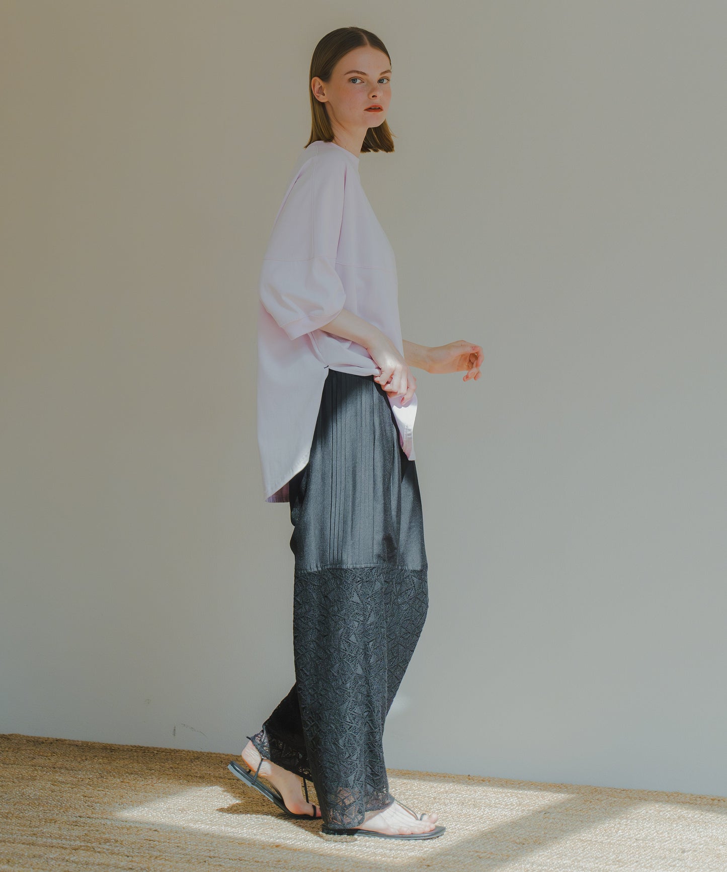 LACE COMBINATION PANTS / WHT25HPT4046