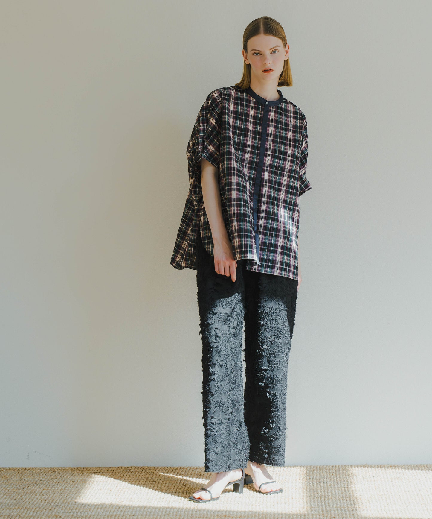 JACQUARD SLACKS / WHT25HPT4051