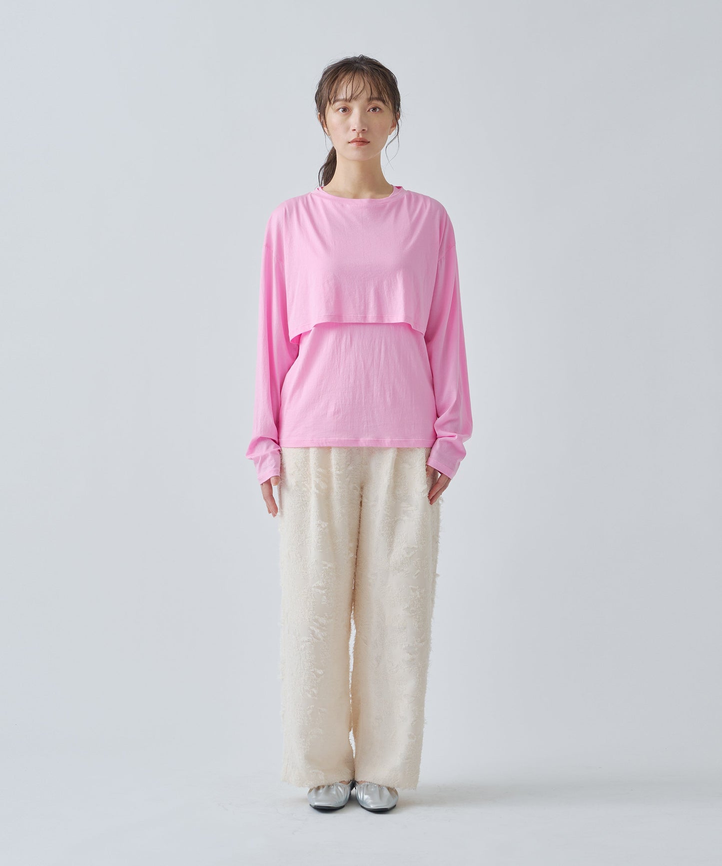 JACQUARD SLACKS / WHT25HPT4051
