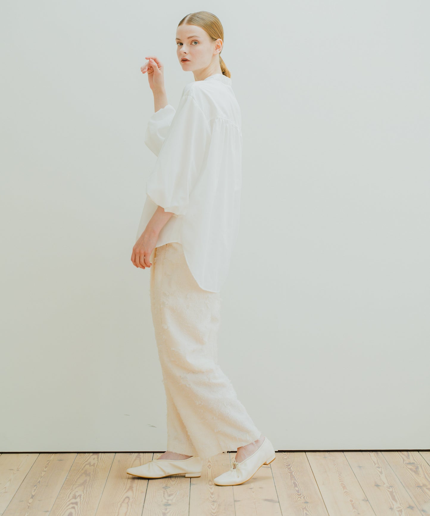 JACQUARD SLACKS / WHT25HPT4051