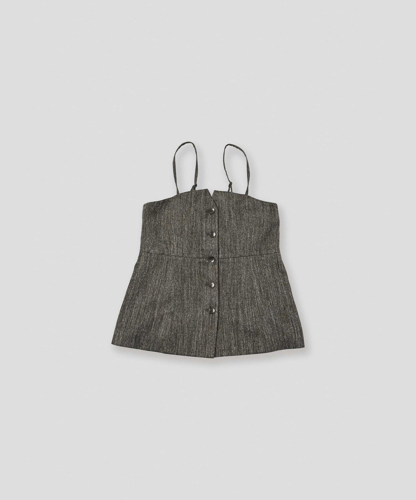 tweed satin bustier / WHT26FBL4105