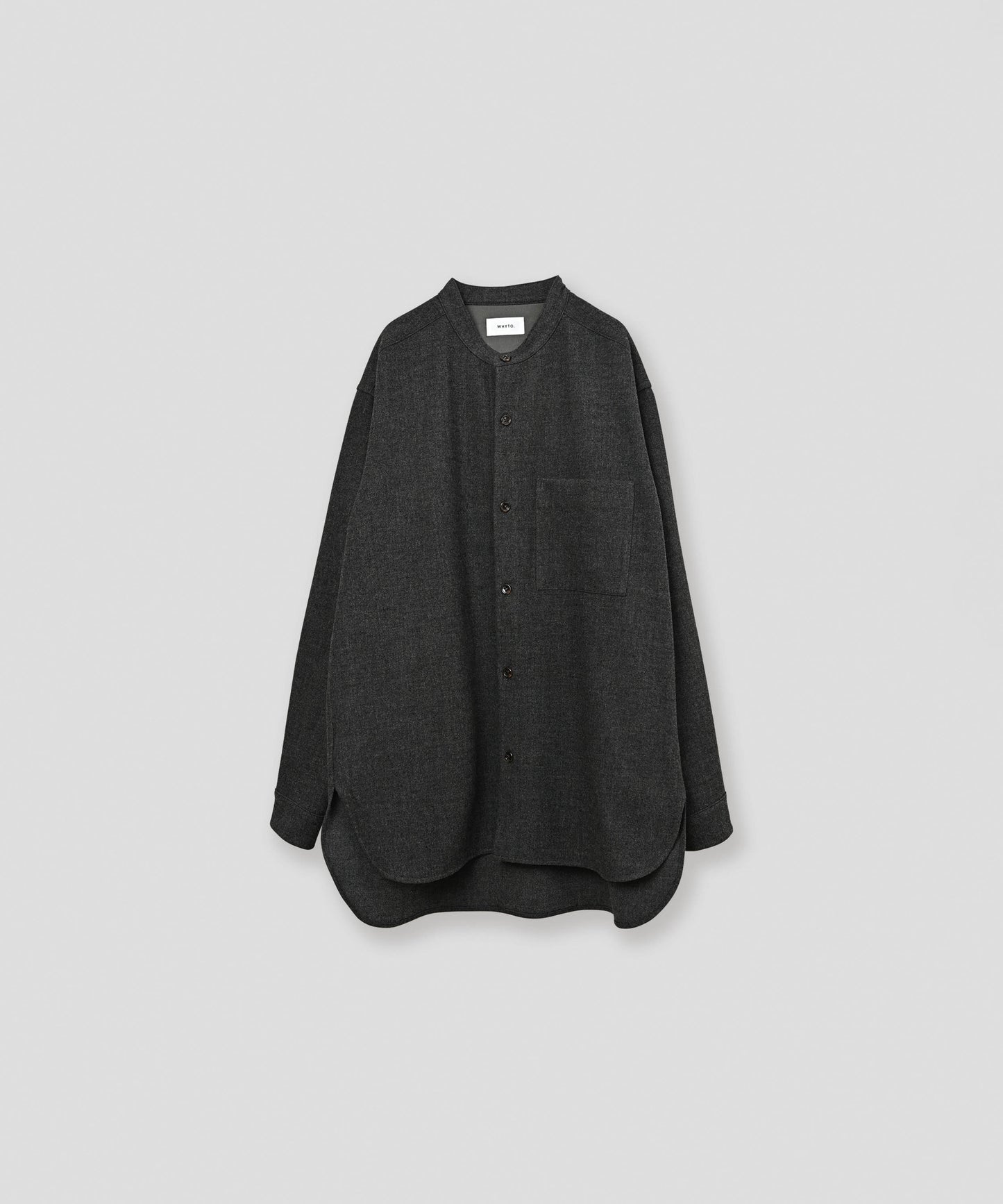 band collar shirt / WHT26FBL4107