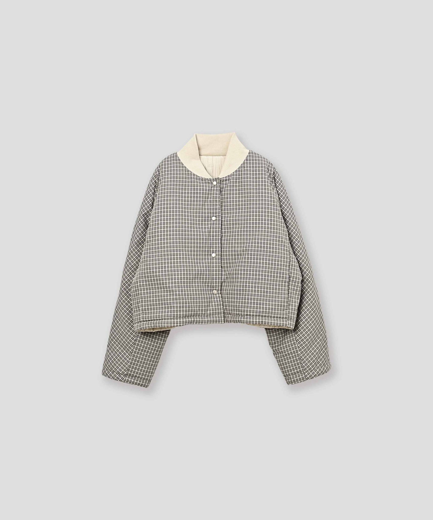 check pattern reversible jacket / WHT26FJK4067
