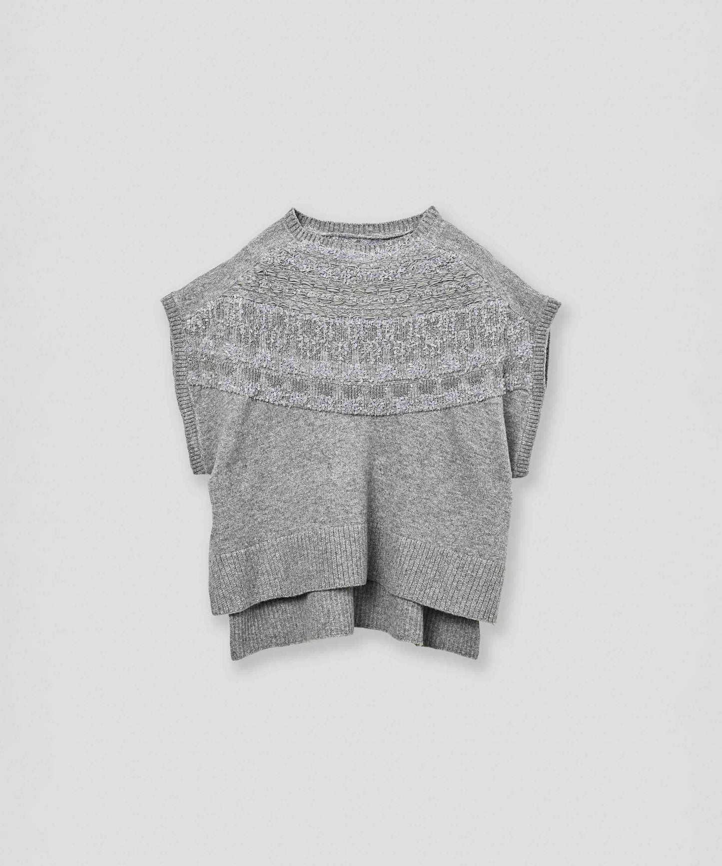 nordic pattern knit vest / WHT26FKN4041
