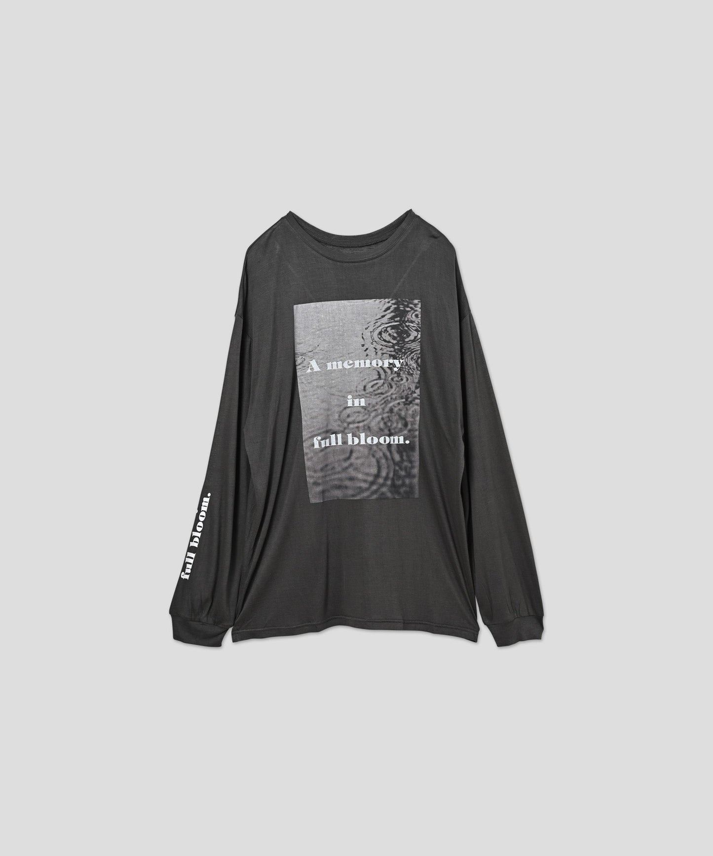 2way sheer print long tee / WHT26HCS4013