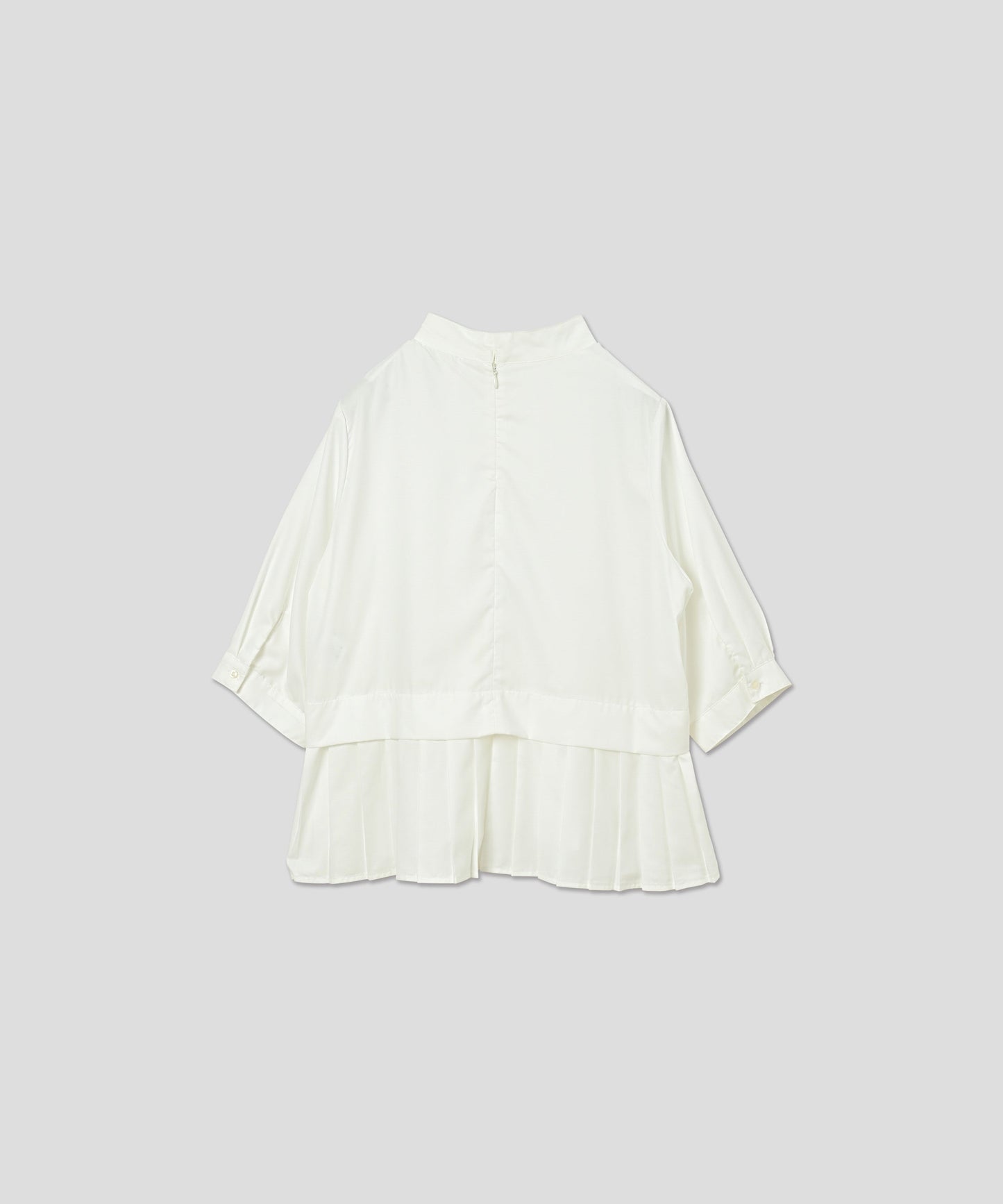 hem pleats blouse / WHT21FBL4004