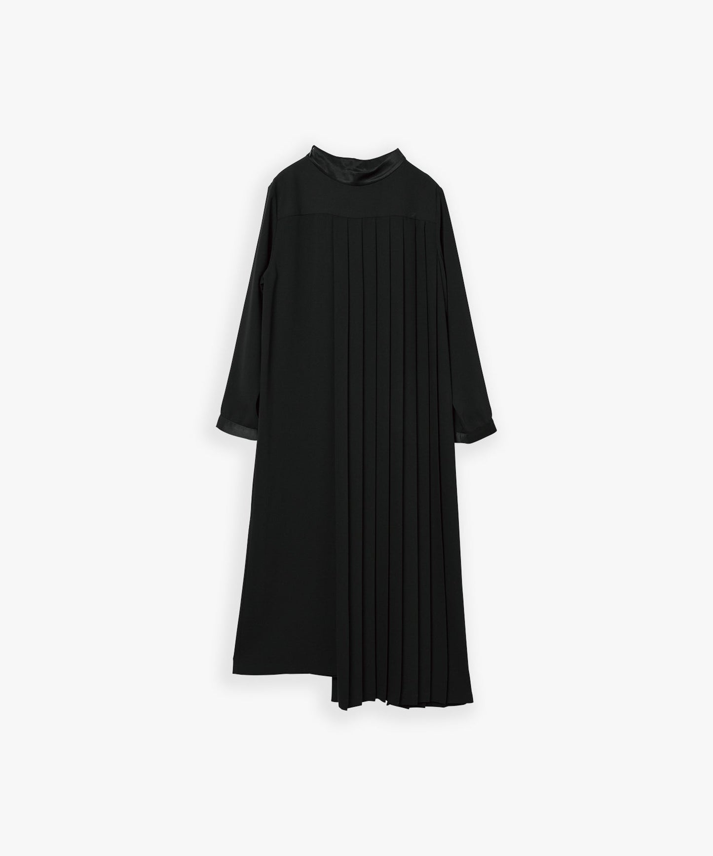 asymmetry pleats dress