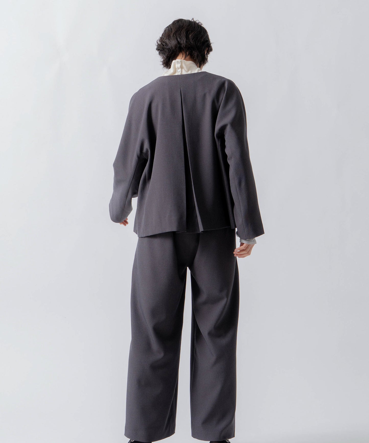 no collar jacket / WHT23HJK4021