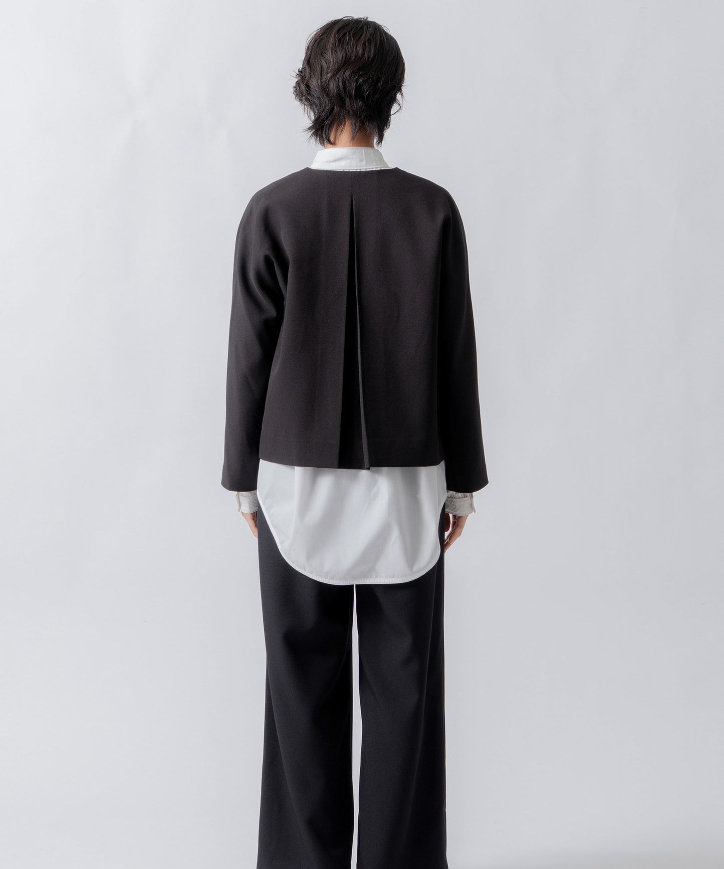 no collar jacket / WHT23HJK4021