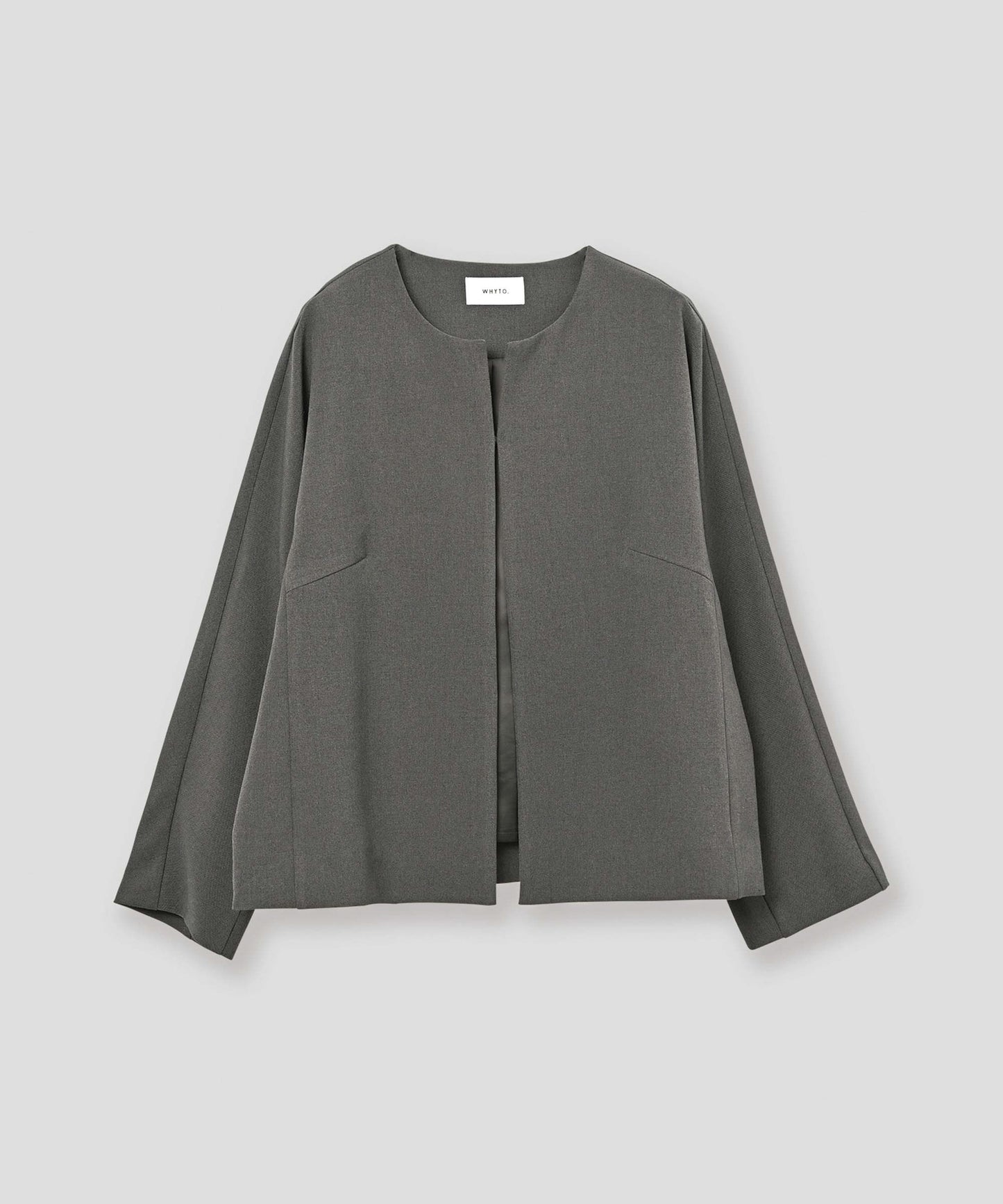 no collar jacket / WHT23HJK4021