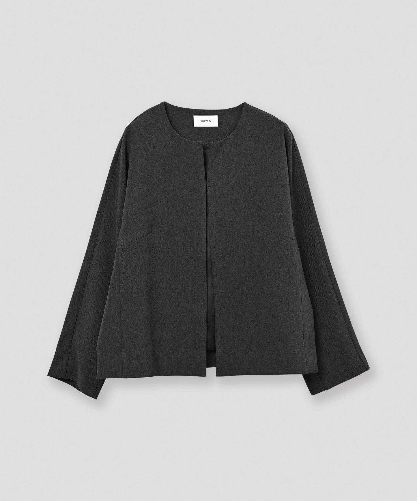no collar jacket / WHT23HJK4021