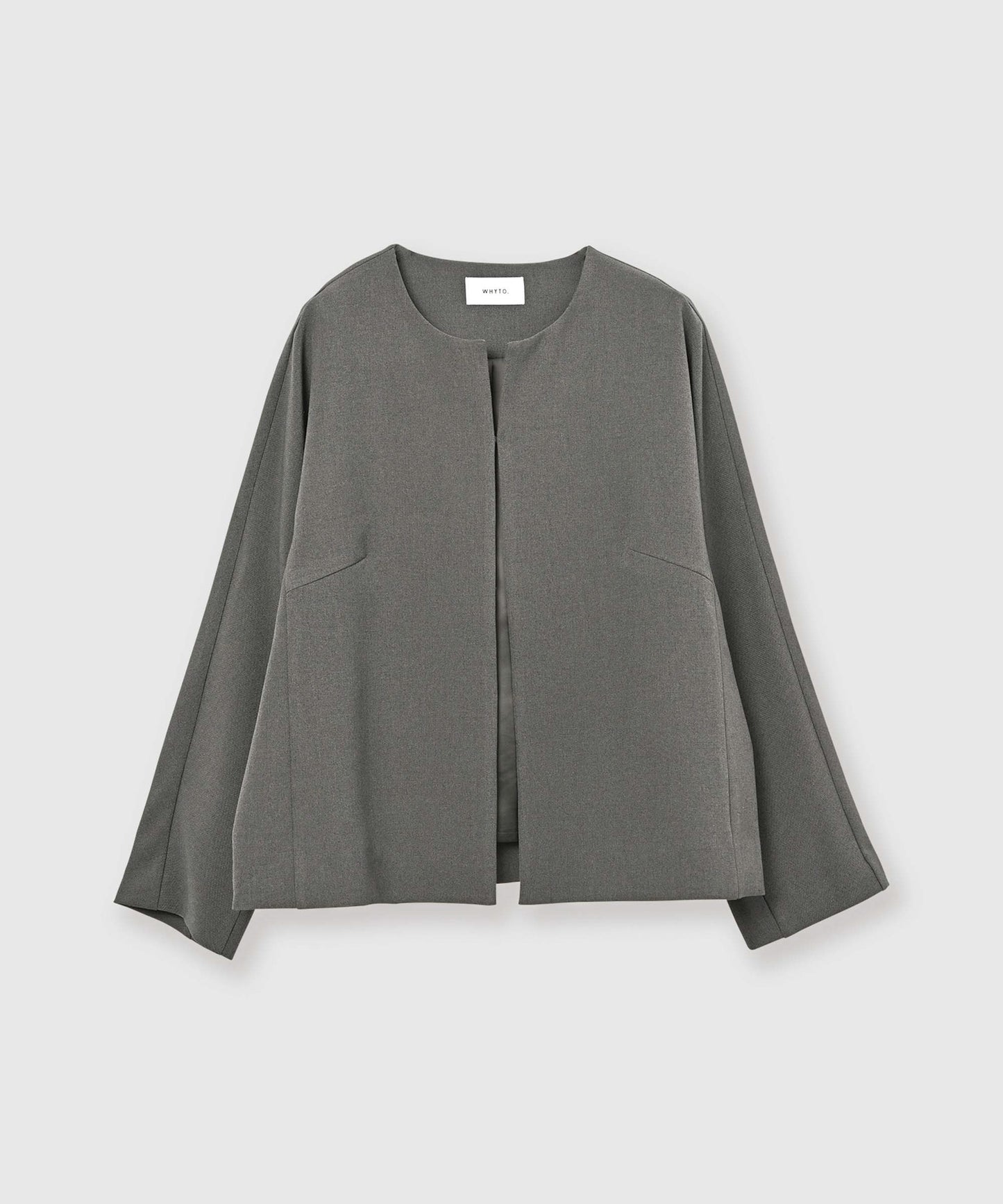 no collar jacket / WHT23HJK4021