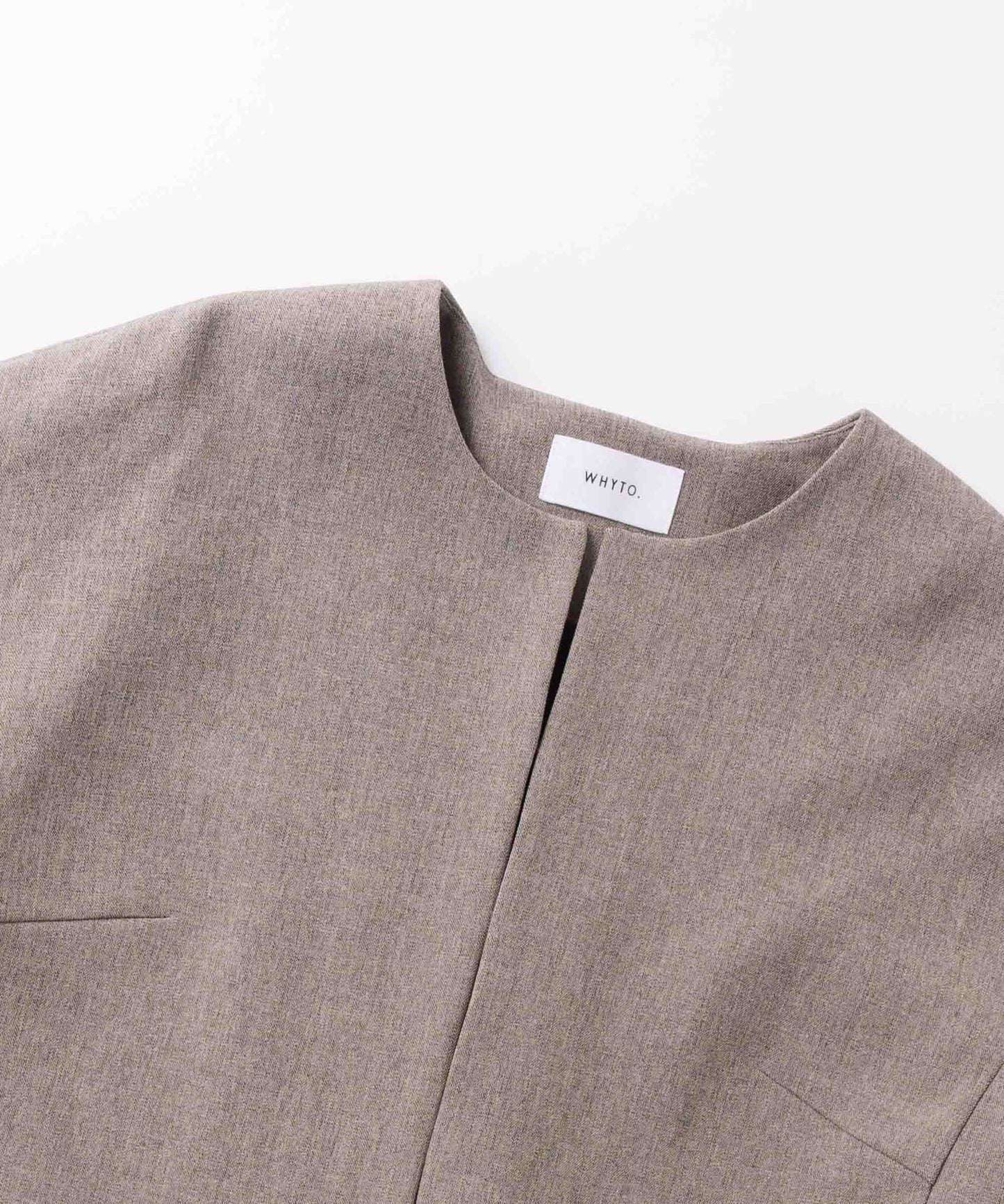 no collar jacket / WHT23HJK4021
