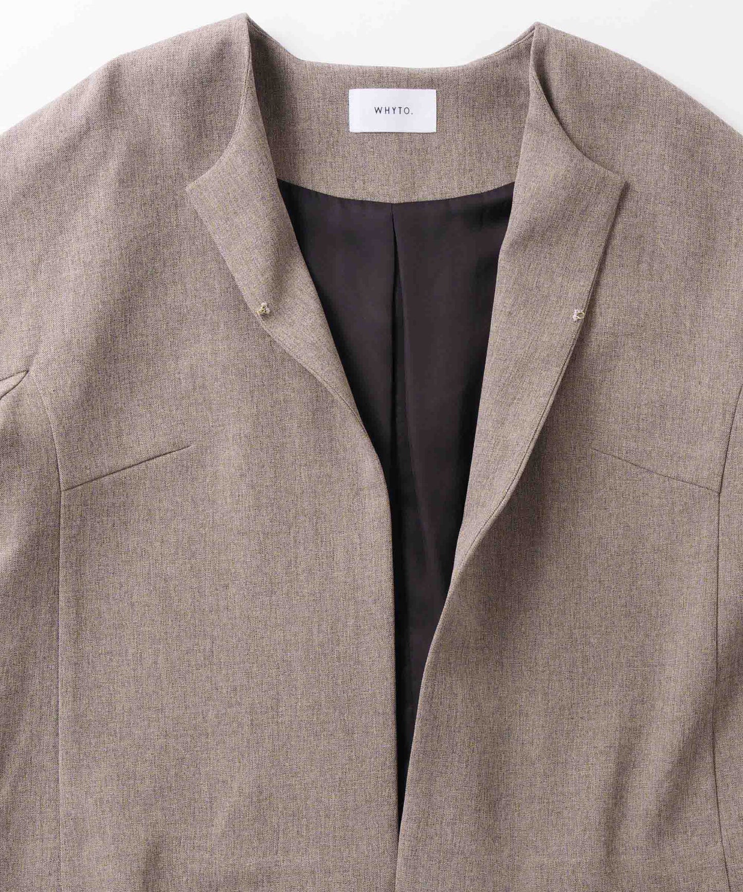 no collar jacket / WHT23HJK4021