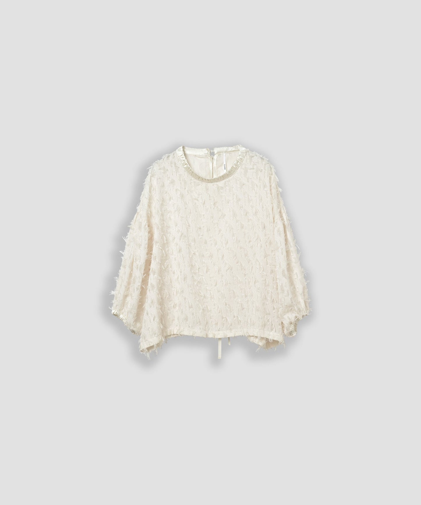 jacquard volume blouse / WHT24FBL4053