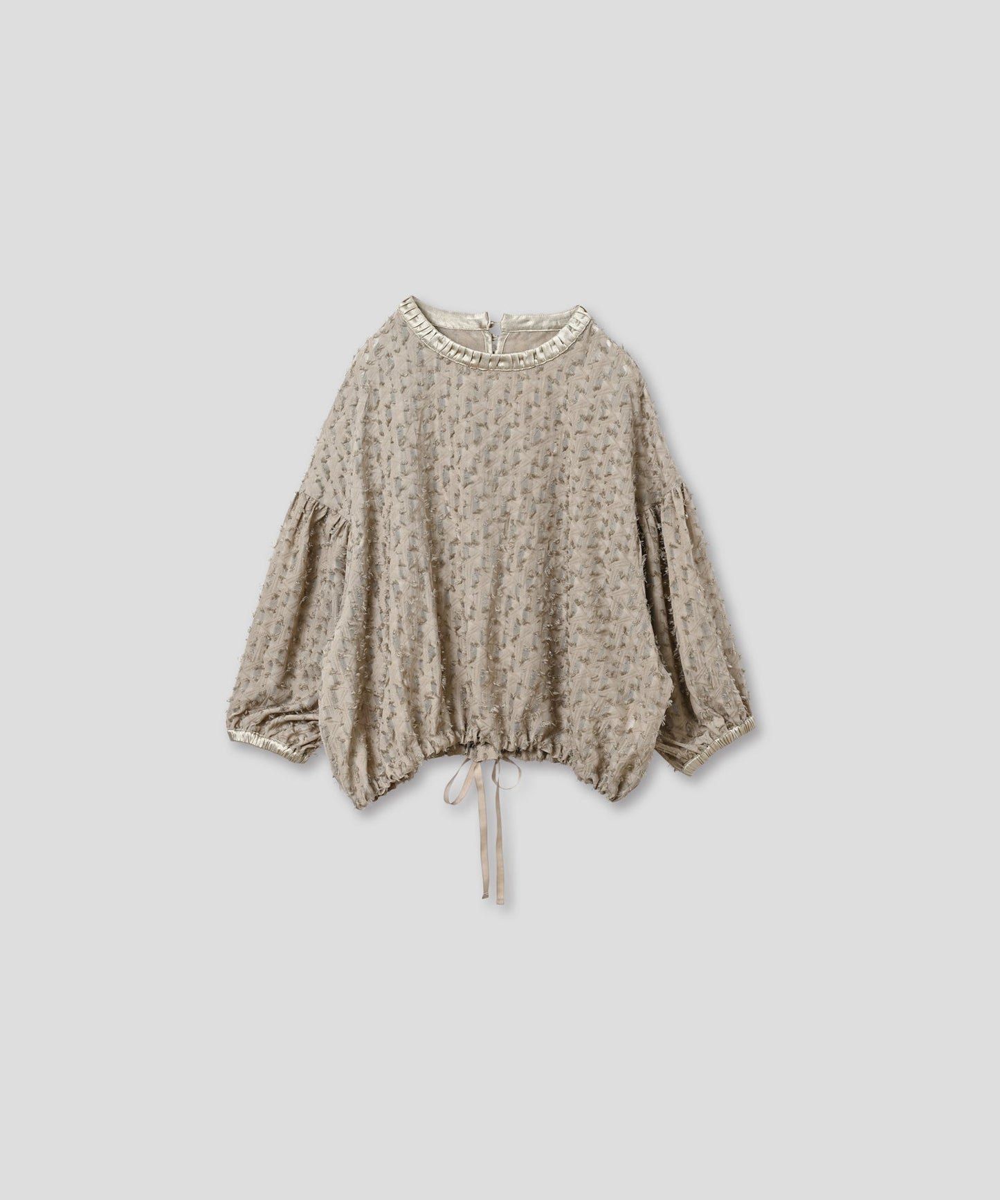 jacquard volume blouse / WHT24FBL4053