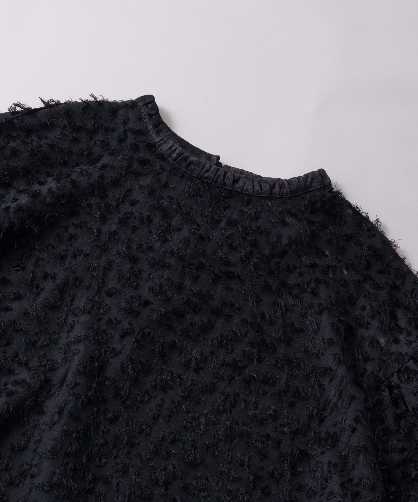 jacquard volume blouse / WHT24FBL4053