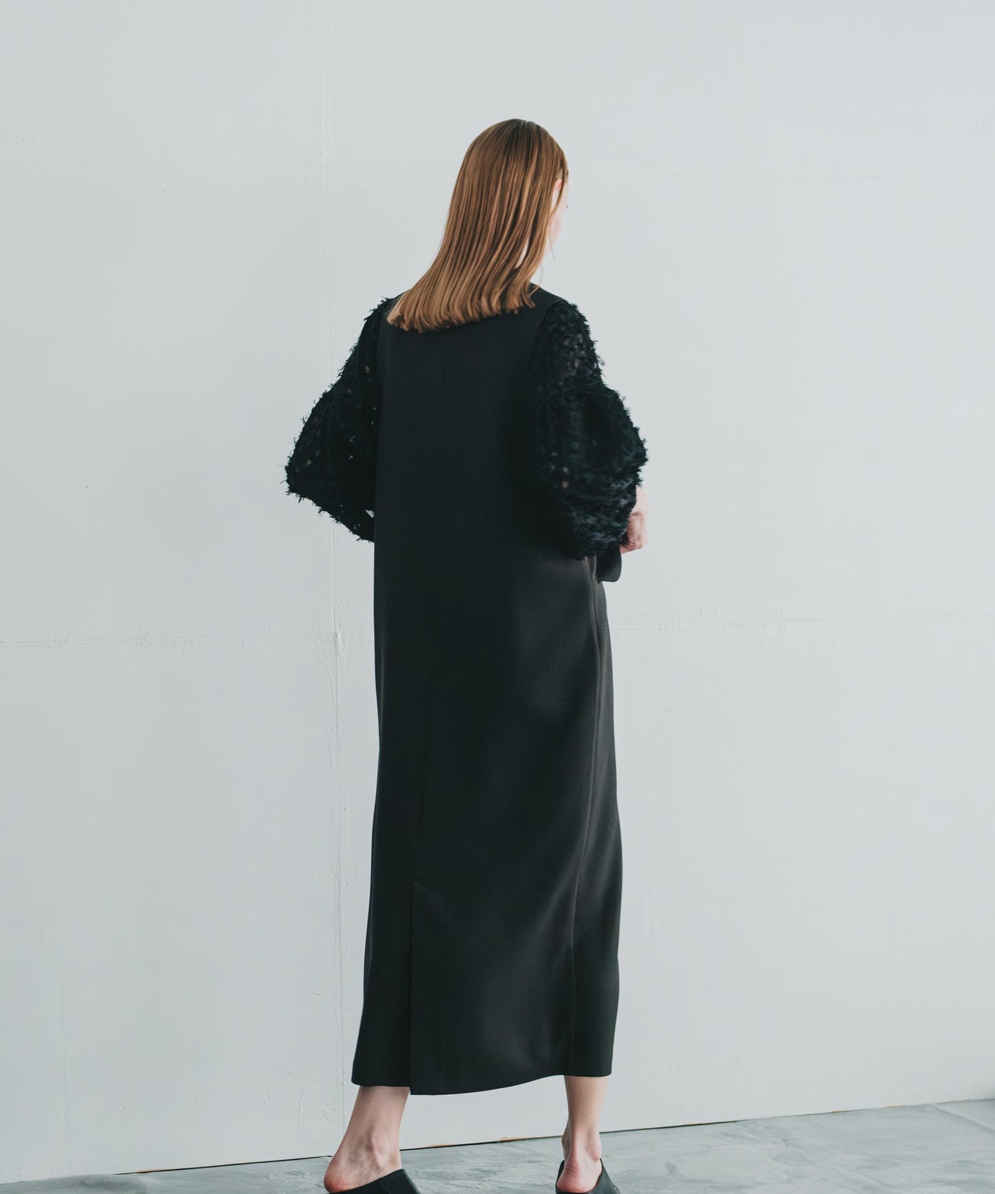 jacquard volume blouse / WHT24FBL4053