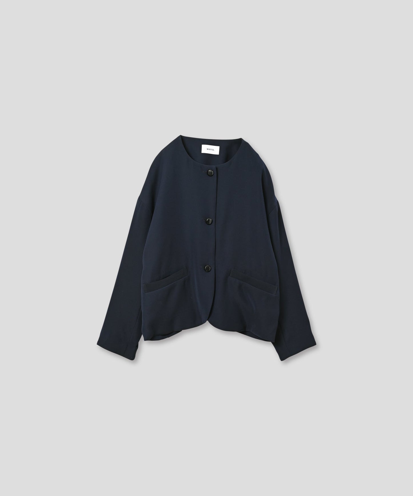 no collar button jacket / WHT24FJK4035