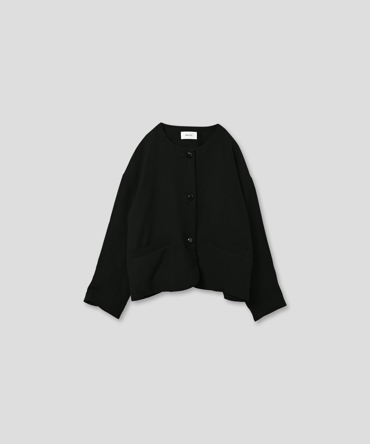no collar button jacket / WHT24FJK4035