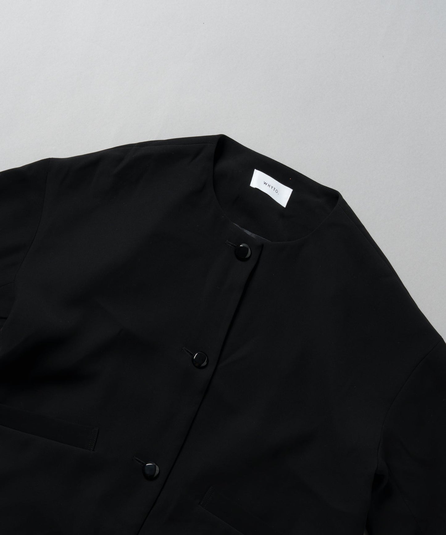 no collar button jacket / WHT24FJK4035
