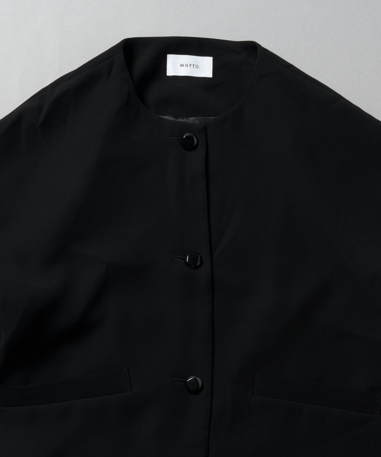 no collar button jacket / WHT24FJK4035