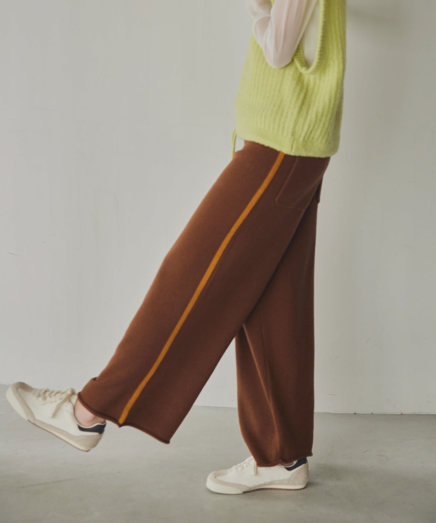 side line knit pants