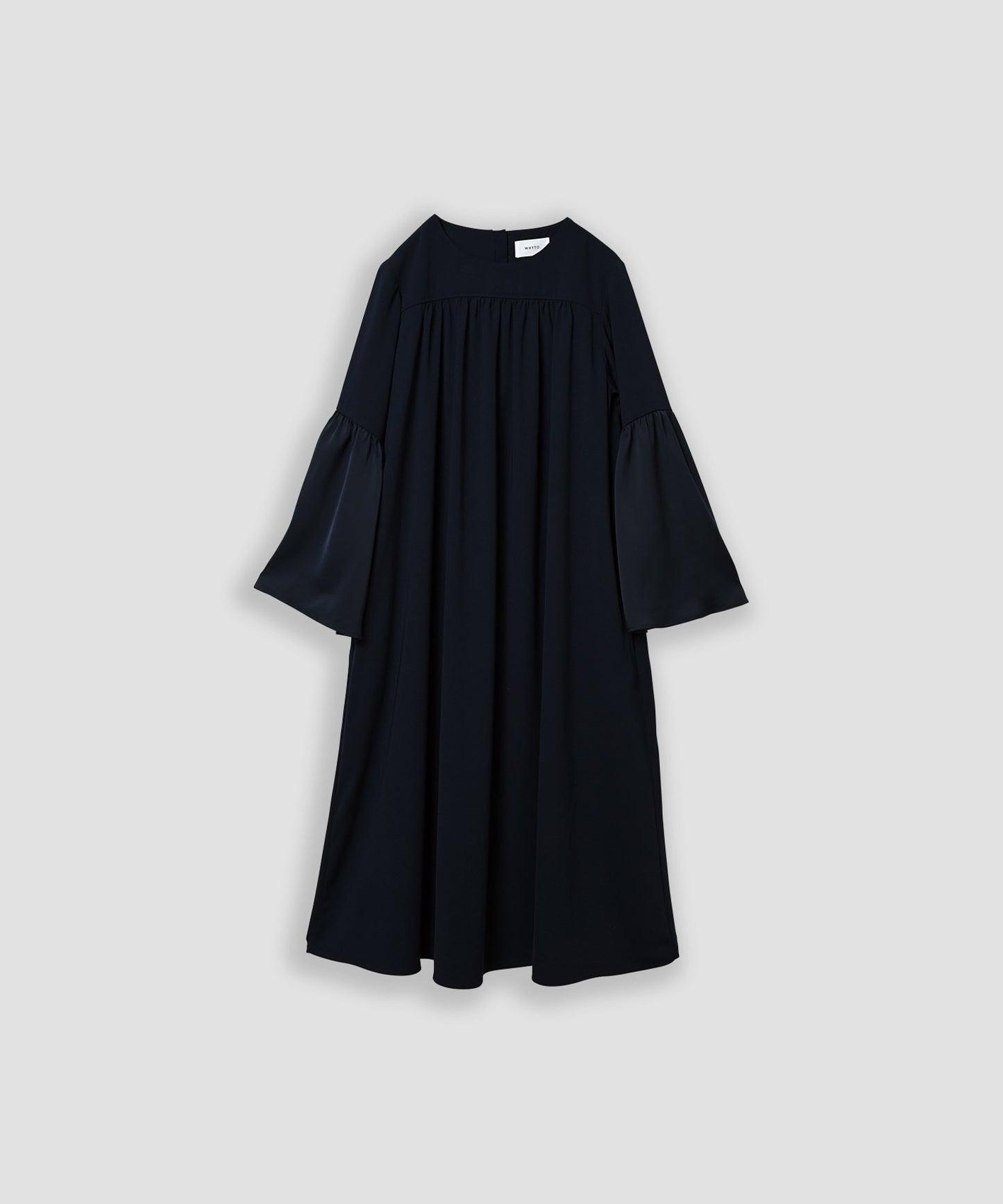 slit sleeve gather dress