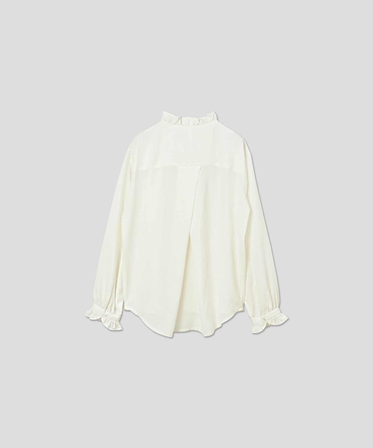 FRILL NECK BLOUSE / WHT24HBL4042